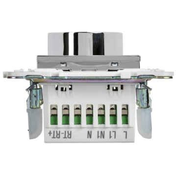 Термостат IEK SKANDY электронный с индикацией SK-T01N (никель) SK-RT11-K50