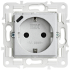 Розетка IEK SKANDY с/з со шторками 16А с USB C 18Вт SK-R17S (серебряный) SK-R14-16-U14-018-K23
