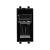 Розетка DKC Avanti USB 3.0 тип А-А 1 модуль (черный квадрат) 4402301