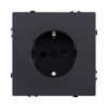 Розетка штепсельная SCHUKO 16A/250 В, черный матовый Kollinger Eclipse EC-014BK EC-014BK