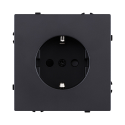 Розетка штепсельная SCHUKO 16A/250 В, черный матовый Kollinger Eclipse EC-014BK EC-014BK