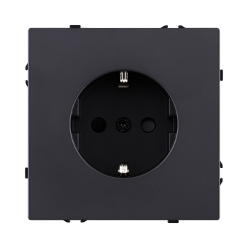 Розетка штепсельная SCHUKO 16A/250 В, черный матовый Kollinger Eclipse EC-014BK EC-014BK