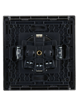 Розетка FORTE&PIANO с/з со шторками винтовое крепление 16А FP515 (сталь) FP-R14-16-K46