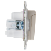 Розетка с крышкой 16А IP44 IEK SKANDY SK-R11Sh (шампань) SK-R16-16-44-K37