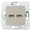 Розетка USB A+A 3,1А IEK SKANDY SK-R15B (бежевый) SK-U21-D31-K10