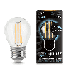 Светодиодная лампа Gauss LED Filament шар 5Вт. Е27 диммируемая (естественный белый свет) 105802205-D