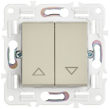 Выключатель жалюзи IEK SKANDY 10А SK-V12B (бежевый) SK-V15-0-10-K10