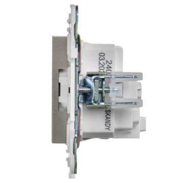 Розетка IEK SKANDY с заземлением без шторок 16А SK-R05Sh (шампань) SK-R11-16-K37