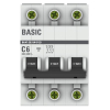Автоматический выключатель EKF Basic ВА 47-29 3Р 6А 4,5кА (х-ка С) mcb4729-3-06C