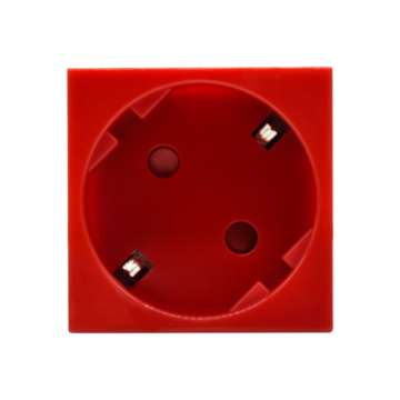 Розетка IEK PRIMER 2P+E со шторками 2 модуля 45град РКС-20-32-П-45 (красный) PR-KK40D-RSZH-2-2-45-K04