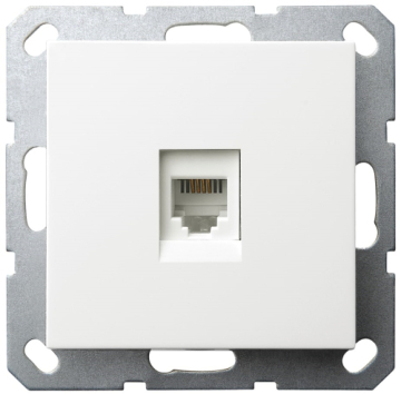 Розетка информационная RJ 45 кат 5е Jasmart G (белый глянцевый) G6105W