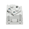 Розетка IEK PRIMER 2P+E со шторками 2 модуля 45град РКС-20-30-П-45 (белый) PR-KK40D-RSZH-2-2-45-K01
