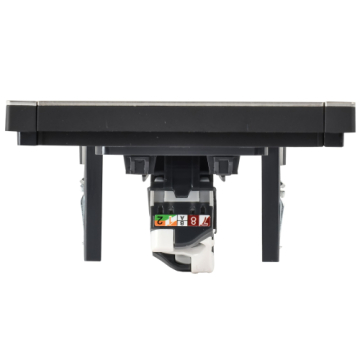 Розетка компьютерная FORTE&PIANO RJ45 кат.5E  FP632M (металл шампань) FP-K10-1-M-K37