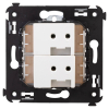 USB зарядное устройство DKC Avanti в стену (Белое облако) 2.1А 4400543