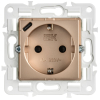 Розетка IEK SKANDY с/з со шторками 16А с USB C 18Вт SK-R17Sa (песочный) SK-R14-16-U14-018-K98