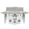 Розетка с крышкой 16А IP44 IEK SKANDY SK-R11N (никель) SK-R16-16-44-K50