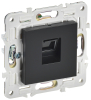 Розетка компьютерная IEK SKANDY RJ45 кат.5E SK-K01Bl (черный) SK-K10-1-K02