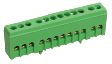 IEK Шина PE земля в корп изол на DIN-рейку ШНИ-6х9-12-К-З YNN10-69-12KD-K06