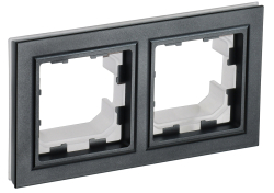 Рамка 2-м BRITE Черный IP44 РУ-2-БрЧ-44 BR-M22-44-K02