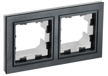 Рамка 2-м BRITE Черный IP44 РУ-2-БрЧ-44 BR-M22-44-K02