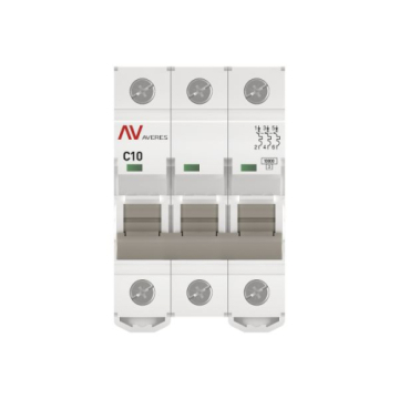 Автоматический выключатель EKF Averes AV-10 3P 10А 10kA (х-ка C) mcb10-3-10C-av