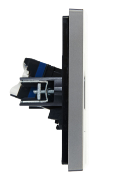 Розетка компьютерная двойная RJ45 FORTE&PIANO кат.6 FP534 (сталь) FP-K20-2-K46