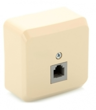 Розетка телефонная RJ11 Этюд (крем) TELA-001K