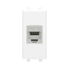 Компьютерная розетка DKC Avanti RJ-45 без шторки кат. 5е экранированная 1 модуль (Белое облако) 4400761