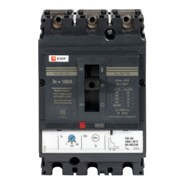 Выключатель автоматический EKF PROxima ВА-99C (Compact NS) 160/25А 3P 36кА mccb99C-160-25