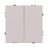 Выключатель кнопочный 2-клавишный 10А/250В, кашемир матовый Kollinger Eclipse EC-025CM EC-025CM
