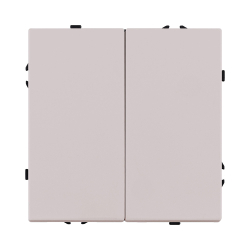 Выключатель кнопочный 2-клавишный 10А/250В, кашемир матовый Kollinger Eclipse EC-025CM EC-025CM