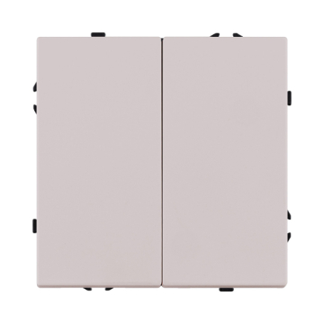 Выключатель кнопочный 2-клавишный 10А/250В, кашемир матовый Kollinger Eclipse EC-025CM EC-025CM