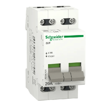 Рубильник iSW Acti 9 20А Schneider Electric 4полюса 2модуля A9S60420