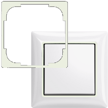 Декоративная вставка в рамку ABB Basic 55 (шале-белый) 2516-96 2CKA001726A0234