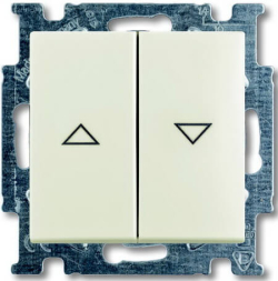 Выключатель для жалюзи ABB Basic 55 с фиксацией (шале-белый) 2CKA001012A2186