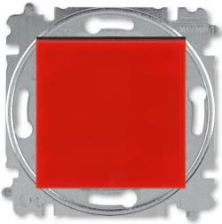 Выключатель одноклавишный ABB Levit (красный/дымчатый чёрный) 3559H-A01445 65W 2CHH590145A6065