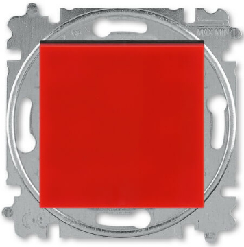 Выключатель одноклавишный ABB Levit (красный/дымчатый чёрный) 3559H-A01445 65W 2CHH590145A6065