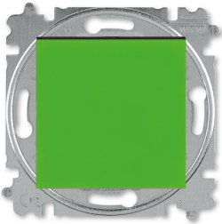 Выключатель одноклавишный ABB Levit (зеленый/дымчатый чёрный) 3559H-A01445 67W 2CHH590145A6067