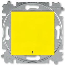 Выключатель с подсветкой ABB Levit (желтый/дымчатый черный) 3559H-A01446 64W 2CHH590146A6064