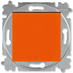 Выключатель с подсветкой ABB Levit (оранжевый/дымчатый черный) 3559H-A01446 66W 2CHH590146A6066
