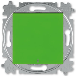 Выключатель с подсветкой ABB Levit (зеленый/дымчатый черный) 3559H-A01446 67W 2CHH590146A6067