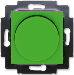Светорегулятор ABB Levit нажимной 60-600Вт (зеленый/дымчатый чёрный) 3294H-A02247 67W 2CHH942247A6067