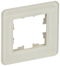 Рамка 1-м скругленная BRITE DECOR Песчаный матовый стекло РУ-1-2-Бр BR-M12-G-41-K98