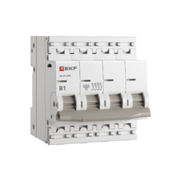 Автоматический выключатель EKF PROXIMA ВА 47-63N 4Р 1А 6кА (х-ка B) M636401B