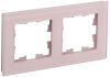 Рамка 2-м BRITE DECOR Розовый матовый стекло РУ-2-2-Бр BR-M22-G-31-K14