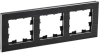Рамка 3-м BRITE DECOR Черный металл РУ-3-1-БрЧ BR-M32-M-K02