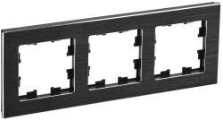 Рамка 3-м BRITE DECOR Черный металл РУ-3-1-БрЧ BR-M32-M-K02
