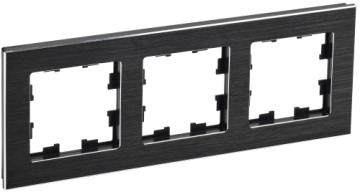 Рамка 3-м BRITE DECOR Черный металл РУ-3-1-БрЧ BR-M32-M-K02