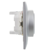 Розетка 2-ая с/з 16А в сборе IEK SKANDY SK-R08S (серебряный) SK-R21-16-K23-F