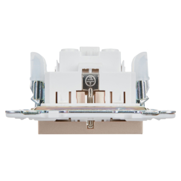 Розетка IEK SKANDY с заземлением без шторок 16А SK-R05Sa (песочный) SK-R11-16-K98